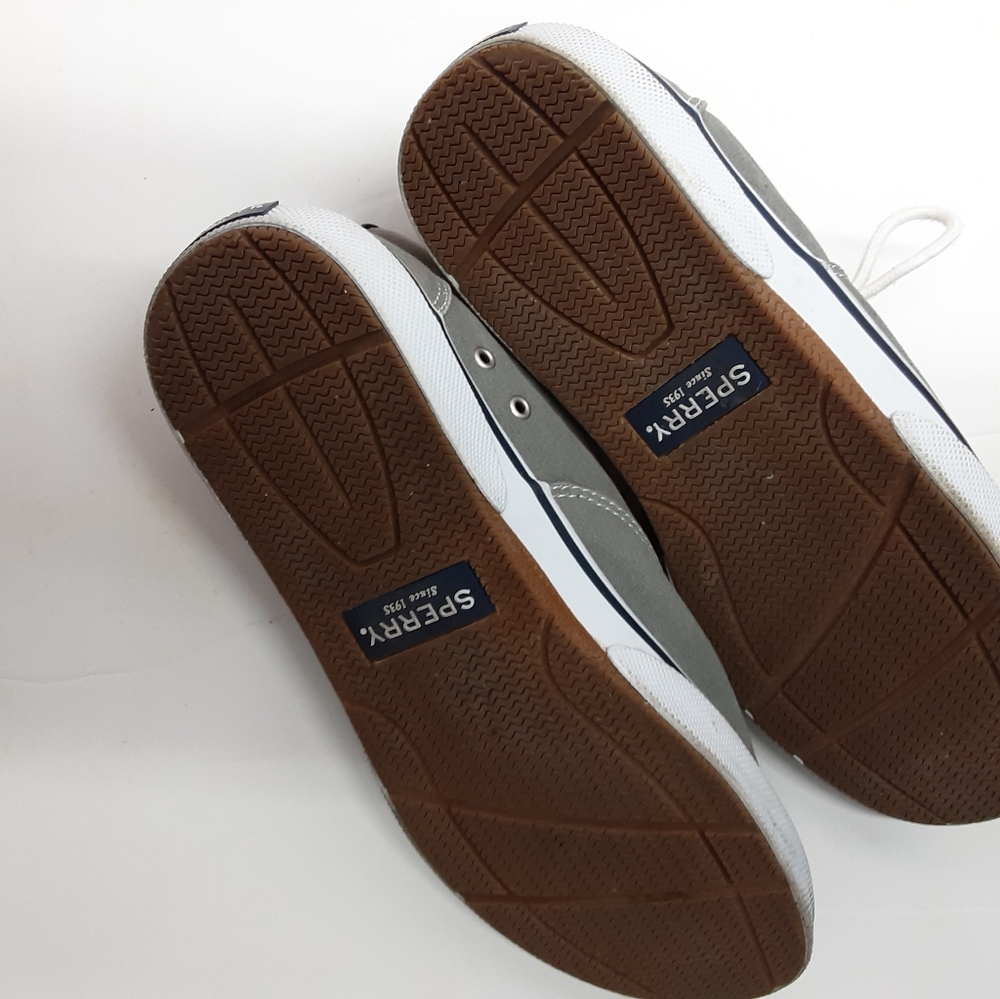 Sperry Men's Top Slider Gray Canvas Deck Shoes Sneakers Size 9.5 - Picture 9 of 10